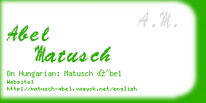 abel matusch business card